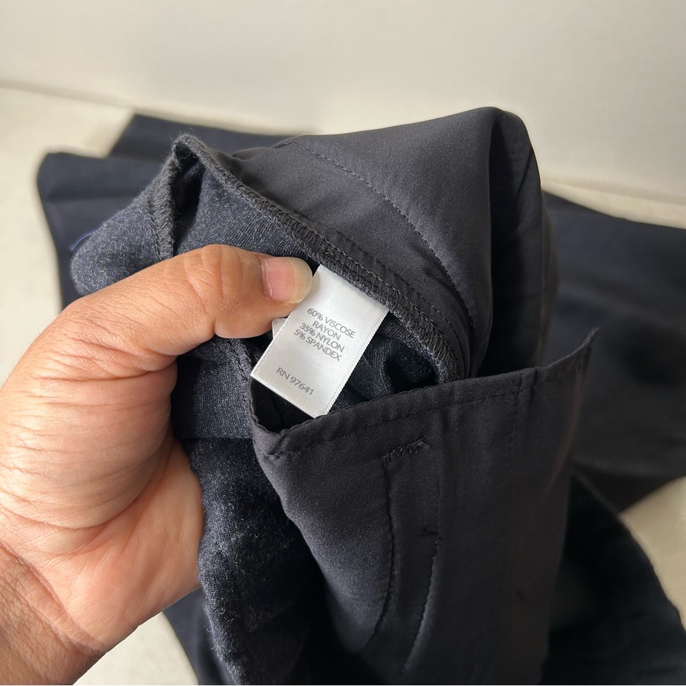 J.Jill Ponte Welt Pockets Slim‎ Leg Pants Pull-On Dark Gray Size L - Picture 4 of 8